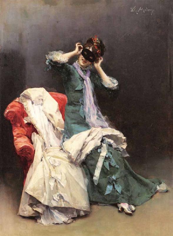 Raimundo de Madrazo y  Garreta Preparing for the Costume Ball oil painting picture